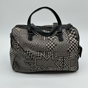 L.A.M.B. Walderston Handbag Black Tribal‎ Geometric Leather Gwen Stefani Y2K NWT